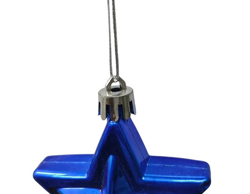 (1 Pkt, 6 Stars) Blue Hanging Star Ornaments