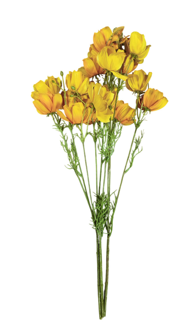 12 Pcs Artificial Daisy Flower Sticks (Yellow)