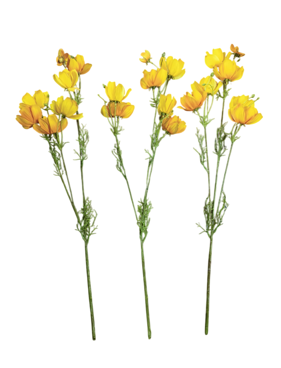 12 Pcs Artificial Daisy Flower Sticks (Yellow)