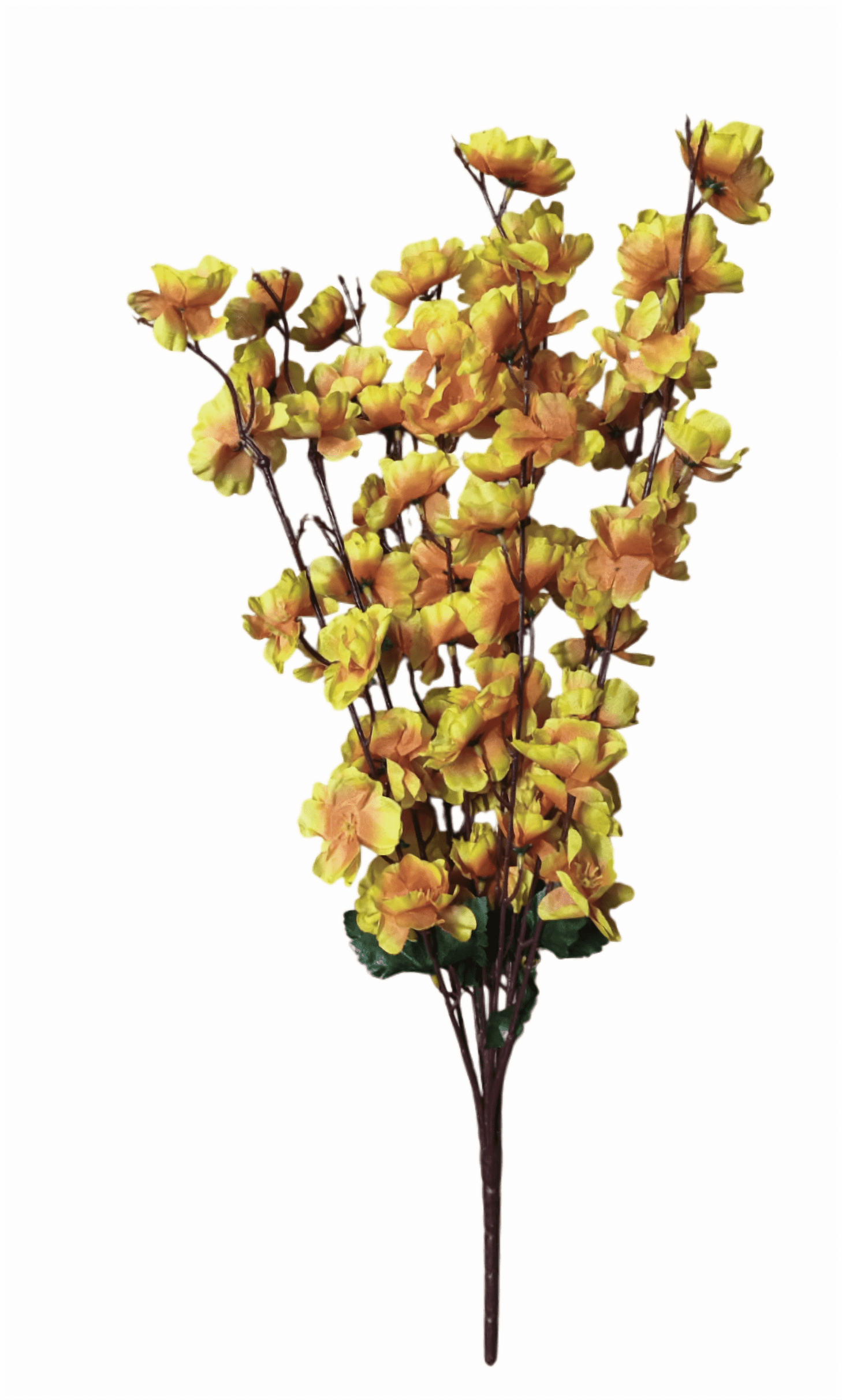 9 Heads Artificial Cherry Blossom Flowers Bunch (Yellow)