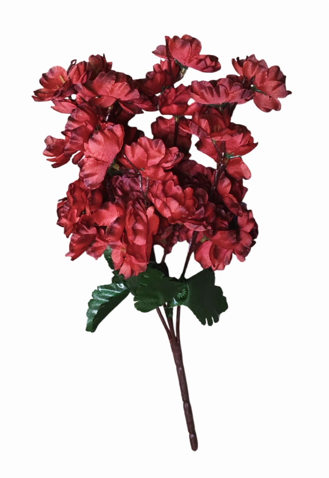 (5 Heads) Artificial Cherry Blossom Flower Bunches (Red)