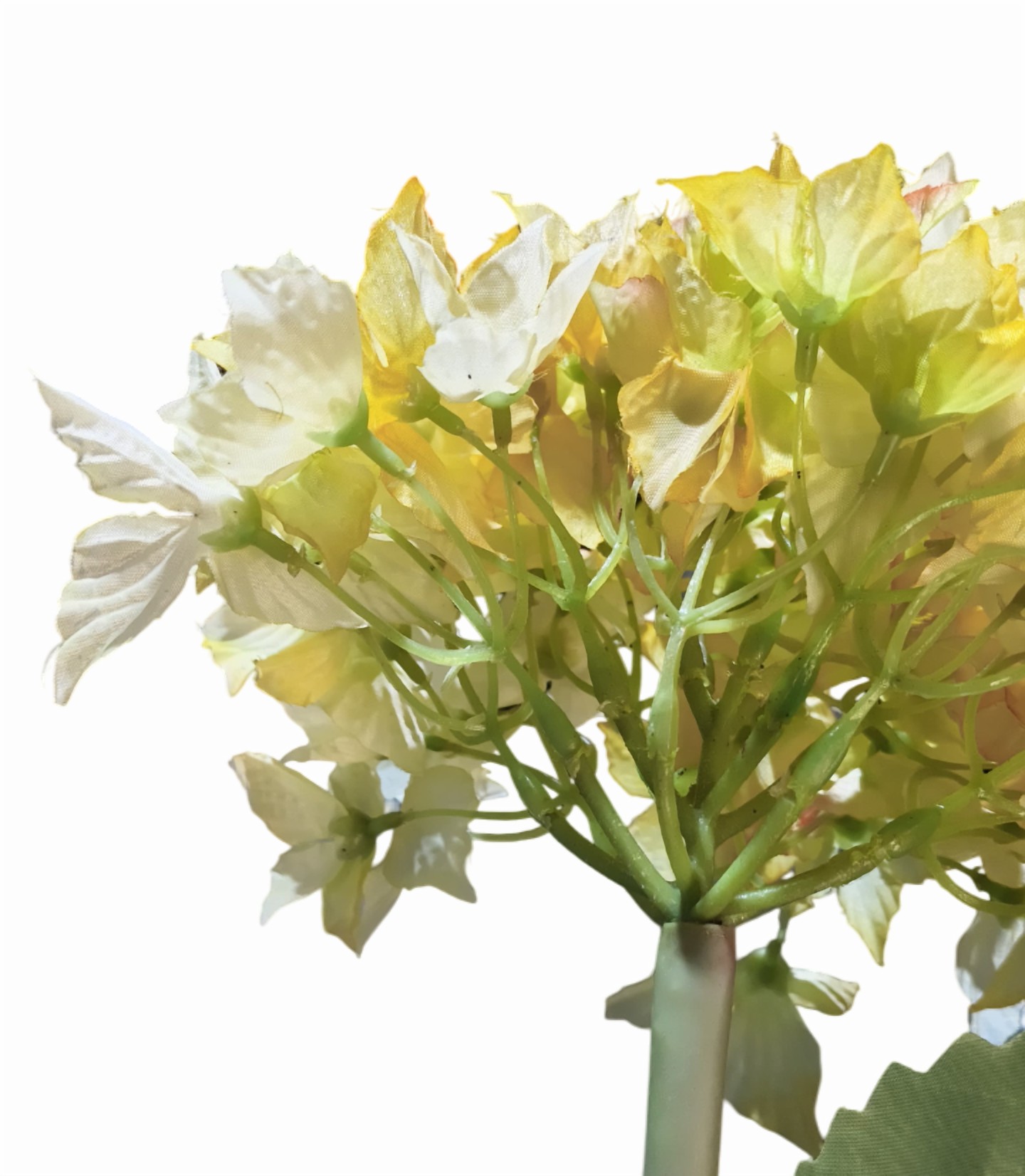Artificial Hydrangea Flower Stick (Yellow)