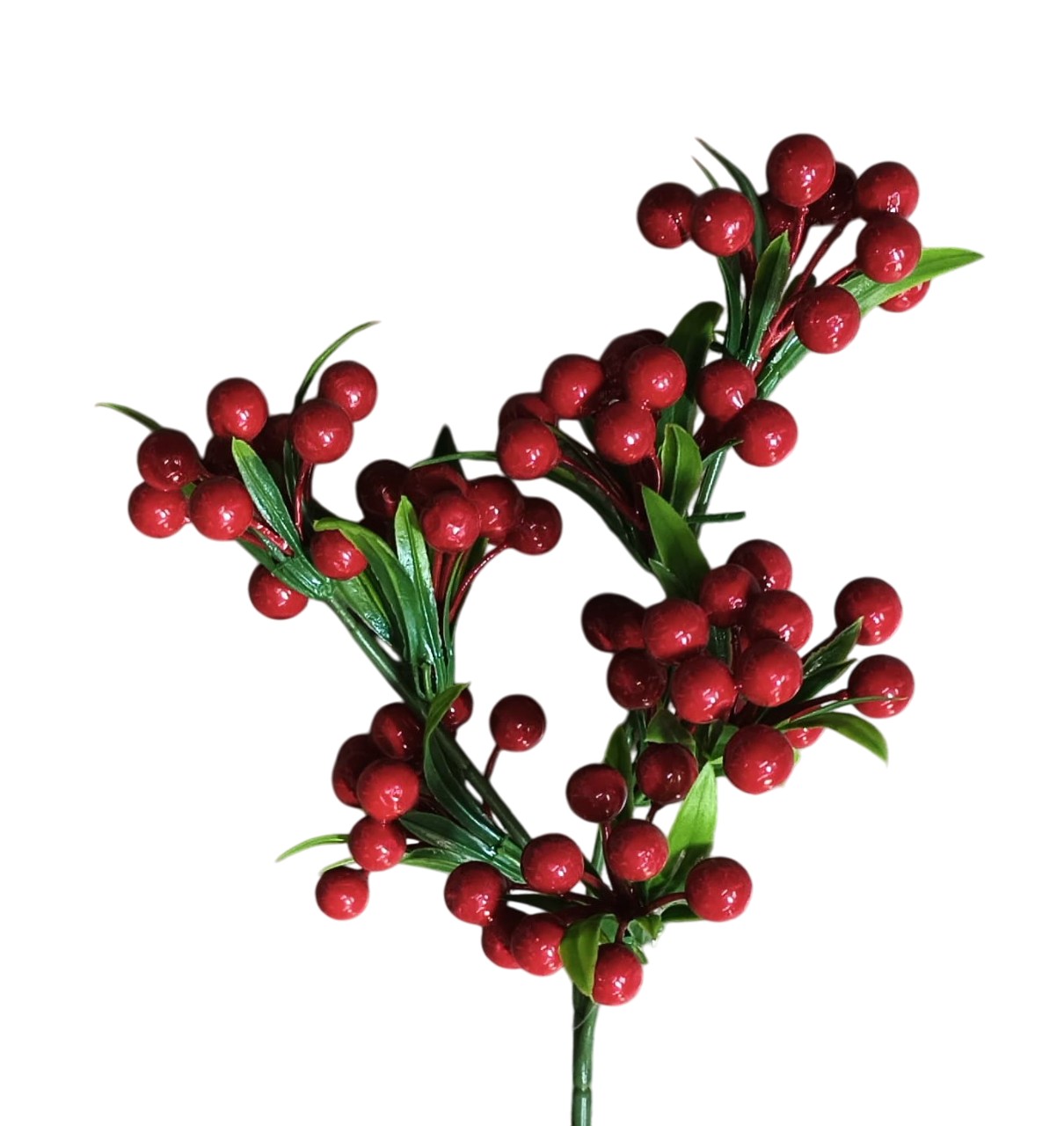Artificial Berry Stem Stick (Red)