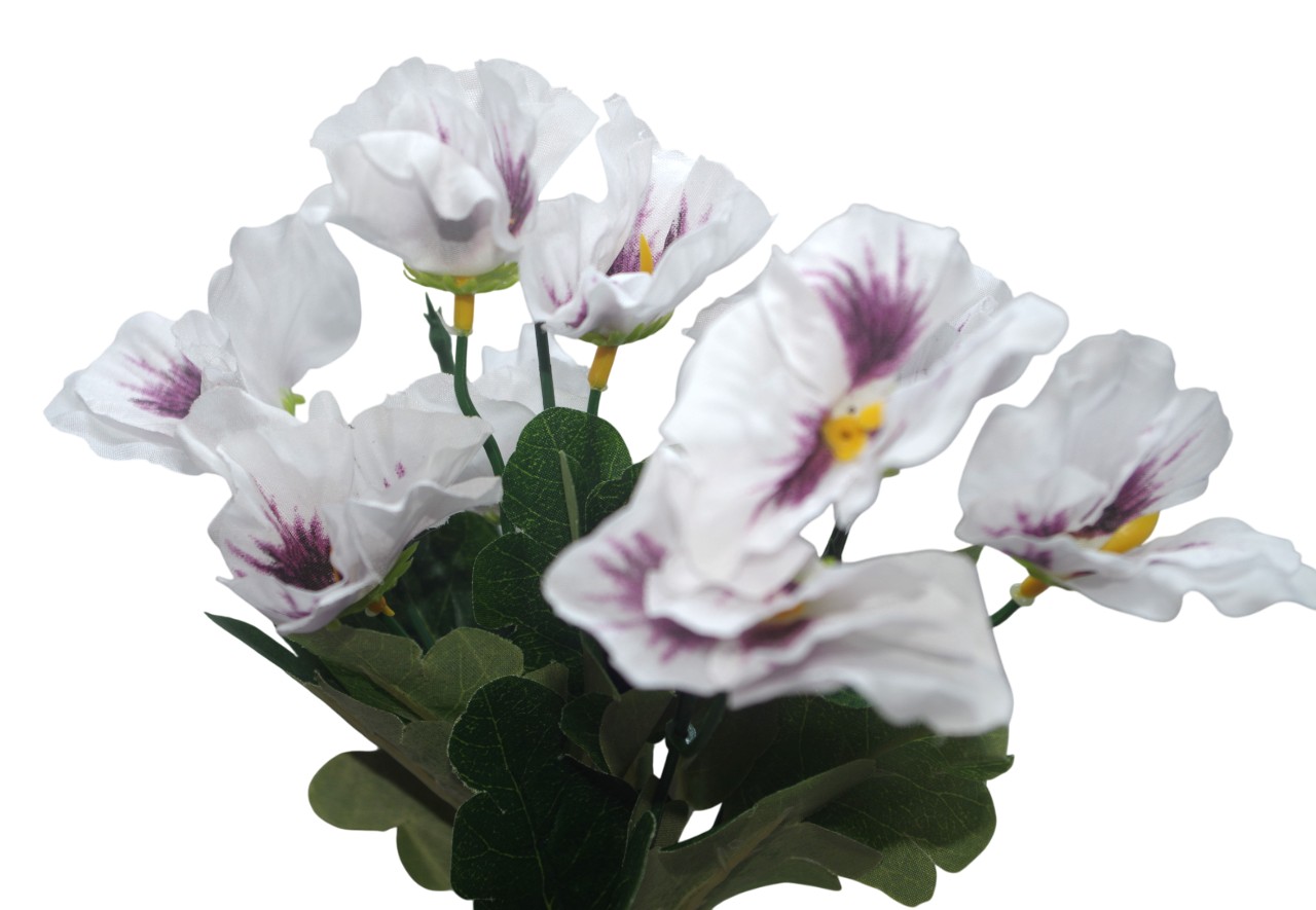 (5 Heads) Small Artificial Flower Bunch (White)