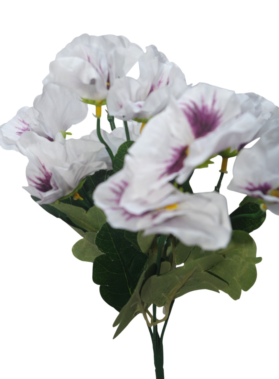 (5 Heads) Small Artificial Flower Bunch (White)