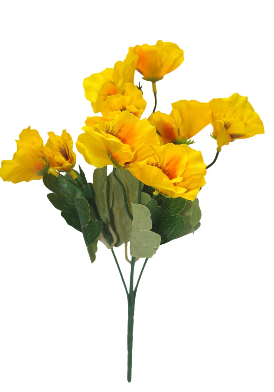 Small Artificial Flower Bunch (Yellow) (5 Heads)