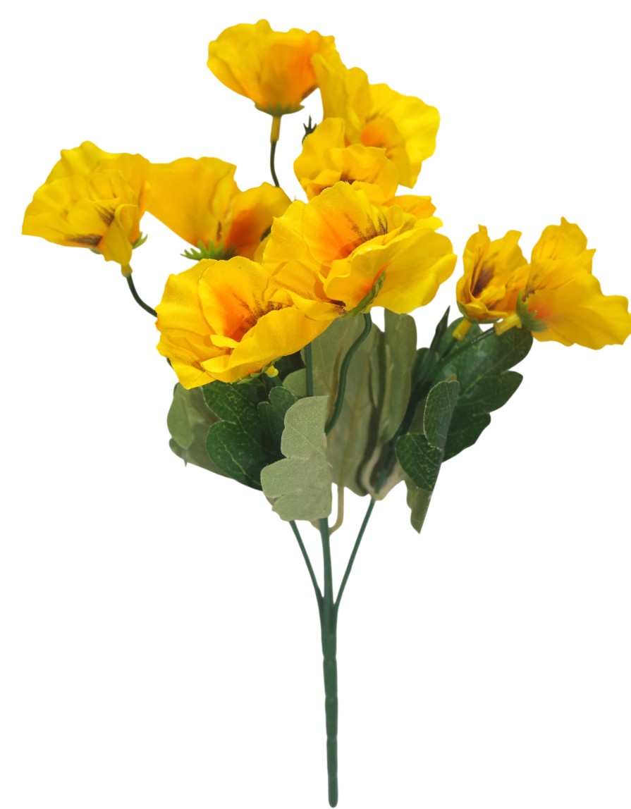 Small Artificial Flower Bunch (Yellow) (5 Heads)