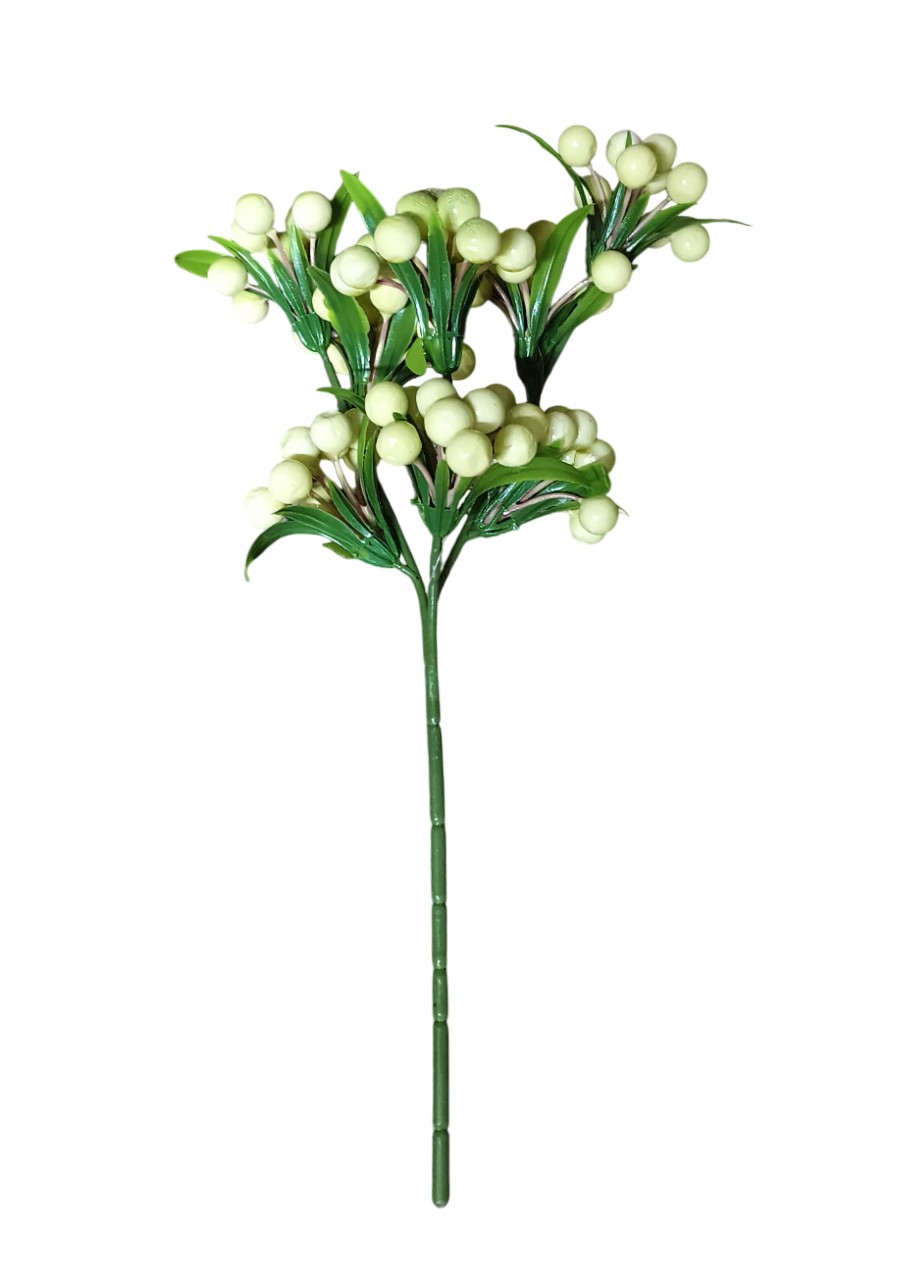 Artificial Berry Stem Stick (Light Green)
