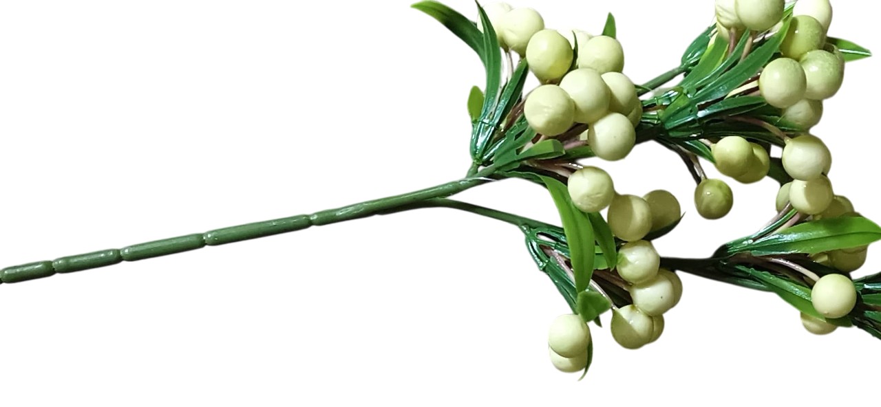 Artificial Berry Stem Stick (Light Green)