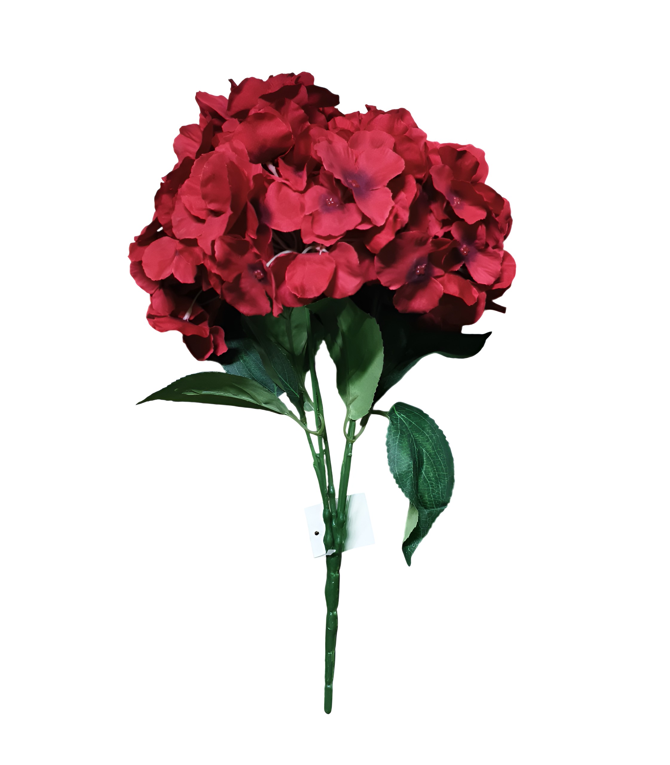 (5 Heads) Artificial Hydrangea Flower Bunch (Red)