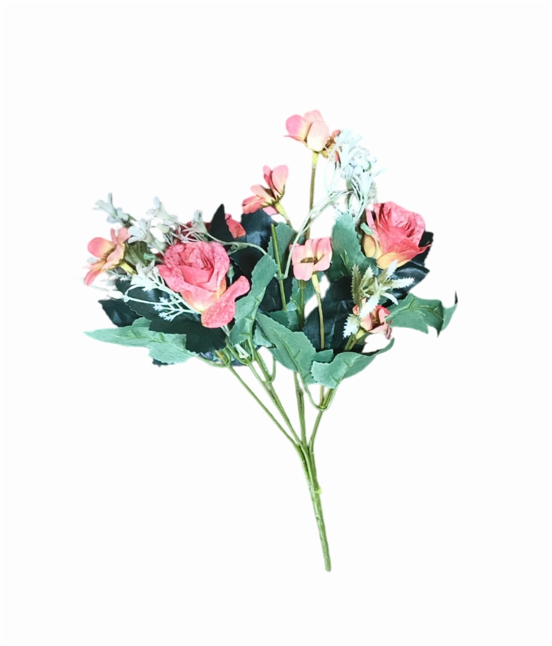 Artificial Rose Flower Bunch (Red)
