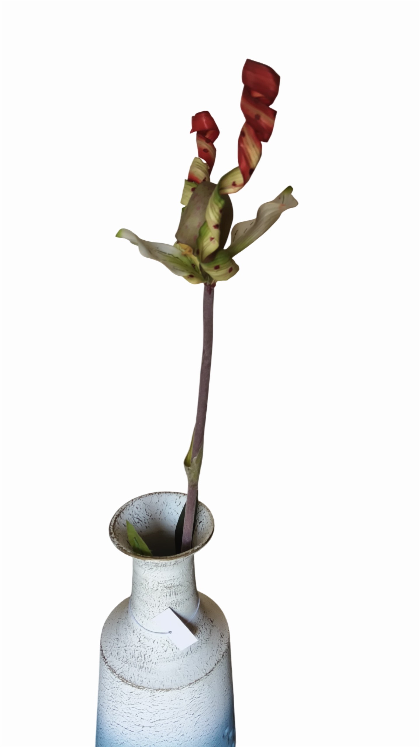 Artificial Butterfly Flower Stick (Red) (Without Pot)