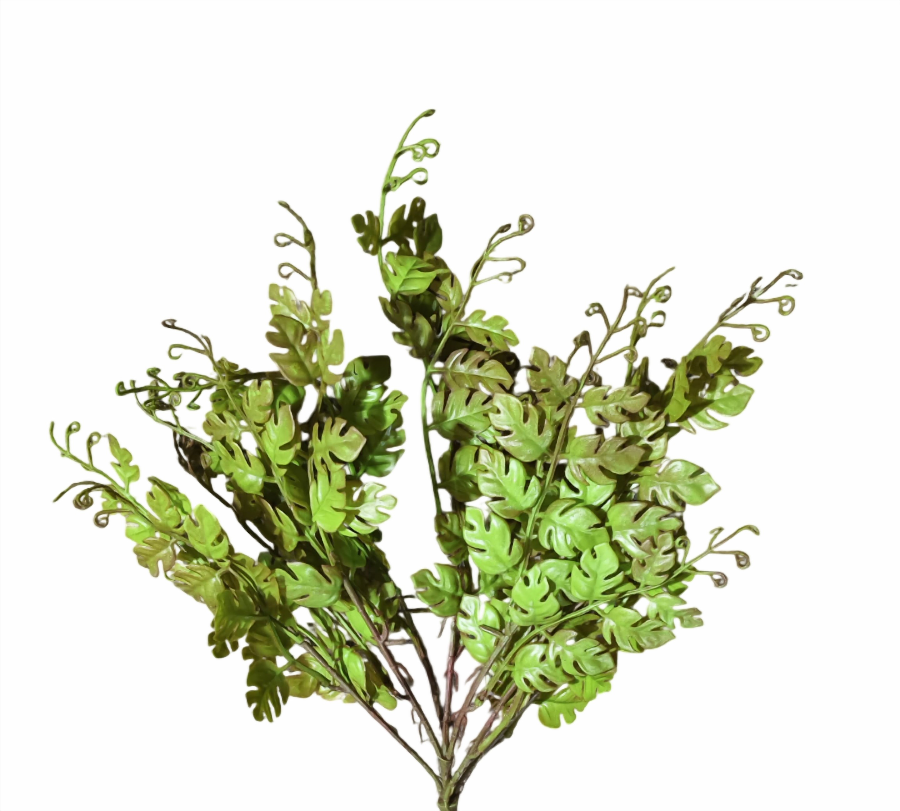 Artificial Monstera Leaf Plastic Bunch (Frosted Green)