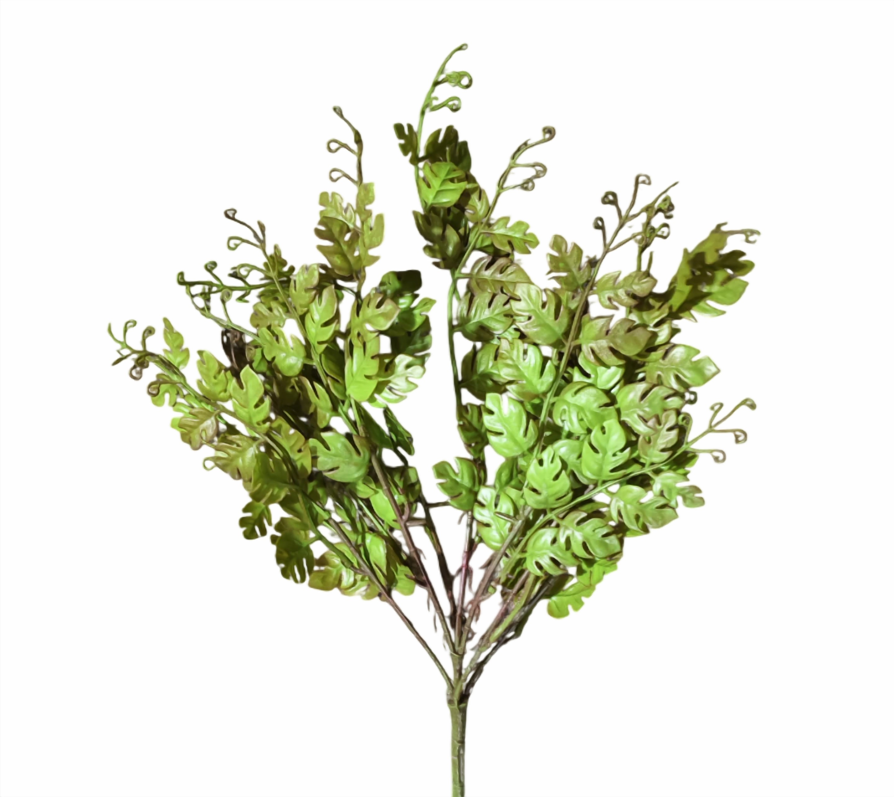 Artificial Monstera Leaf Plastic Bunch (Frosted Green)
