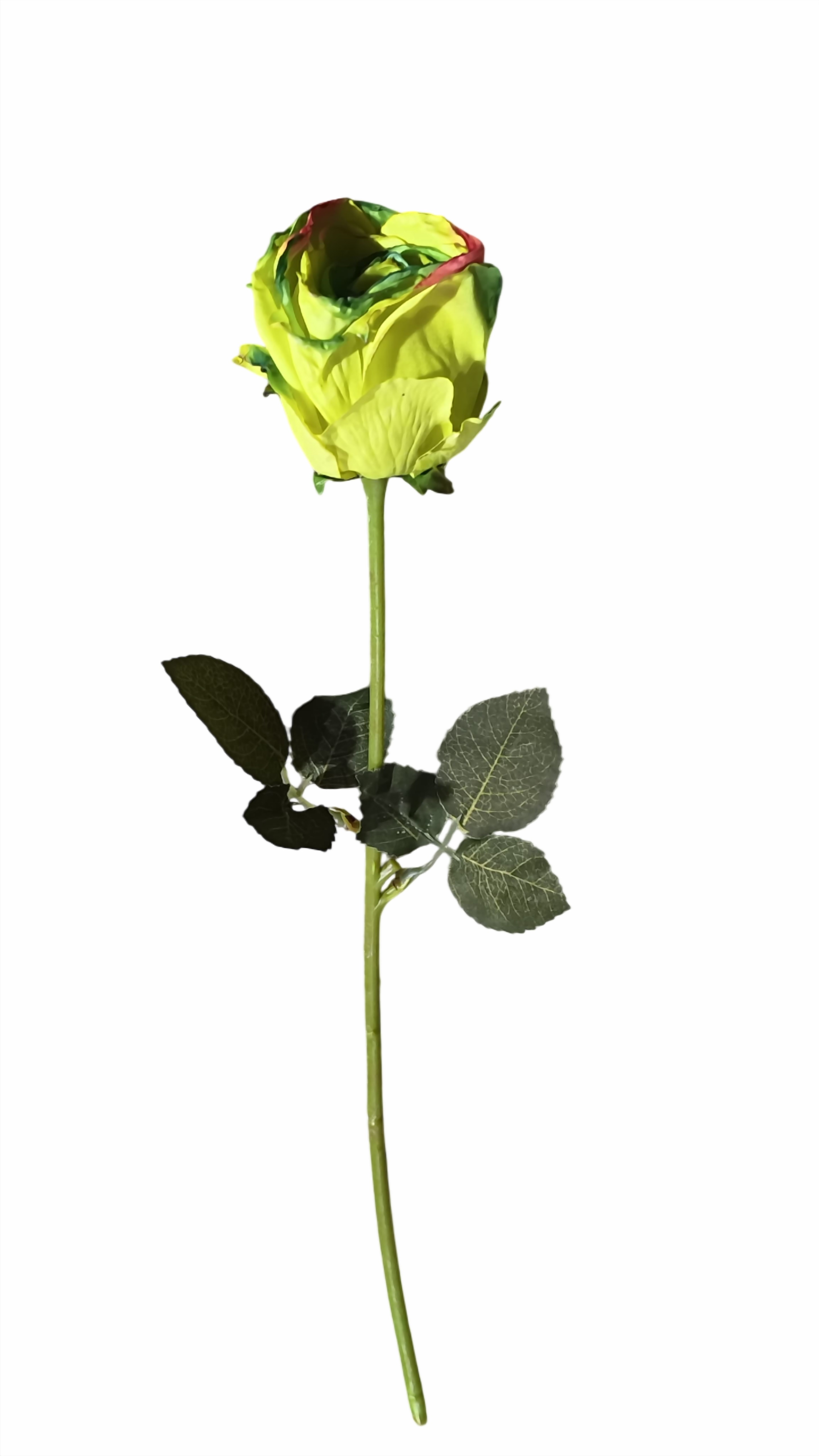 Artificial Rose Flower Stick (Lemon Green)