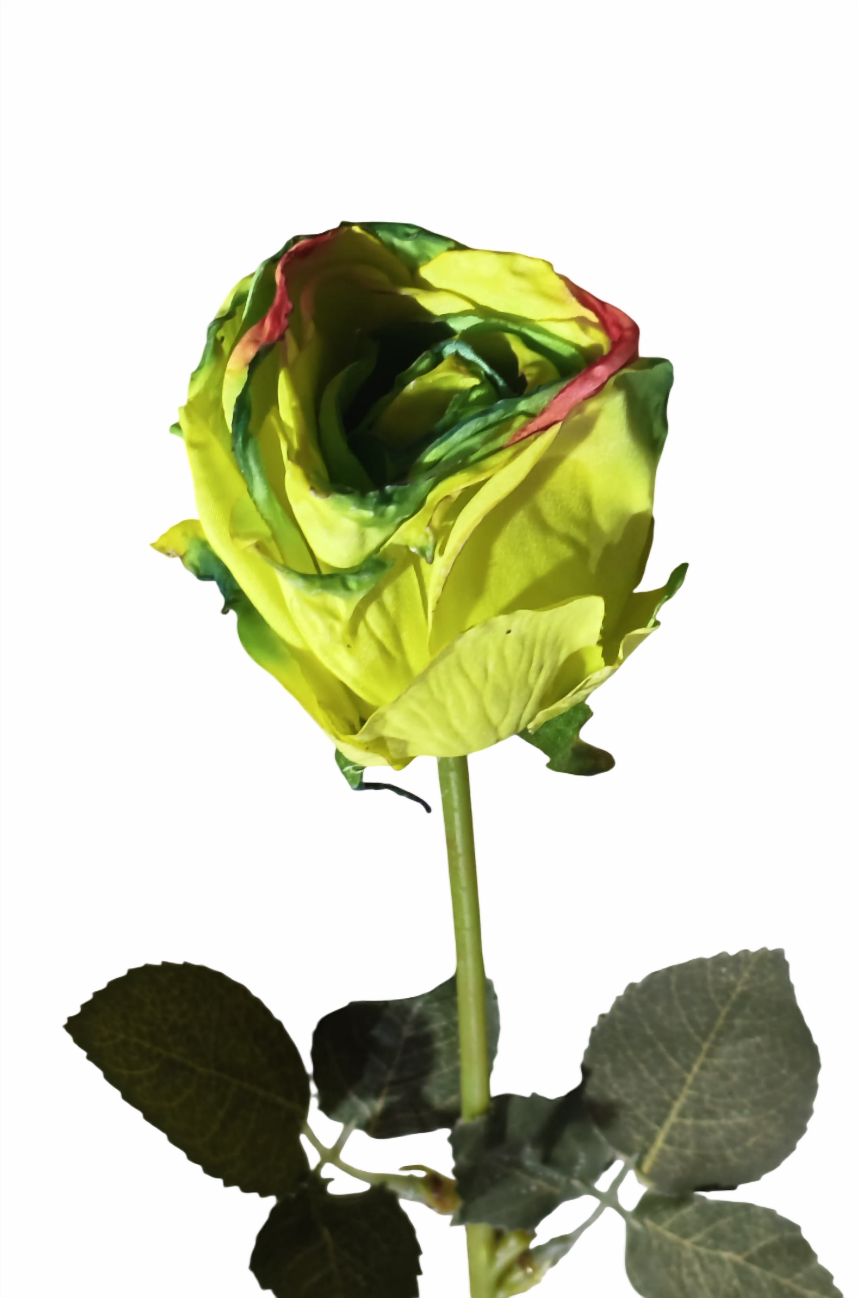 Artificial Rose Flower Stick (Lemon Green)