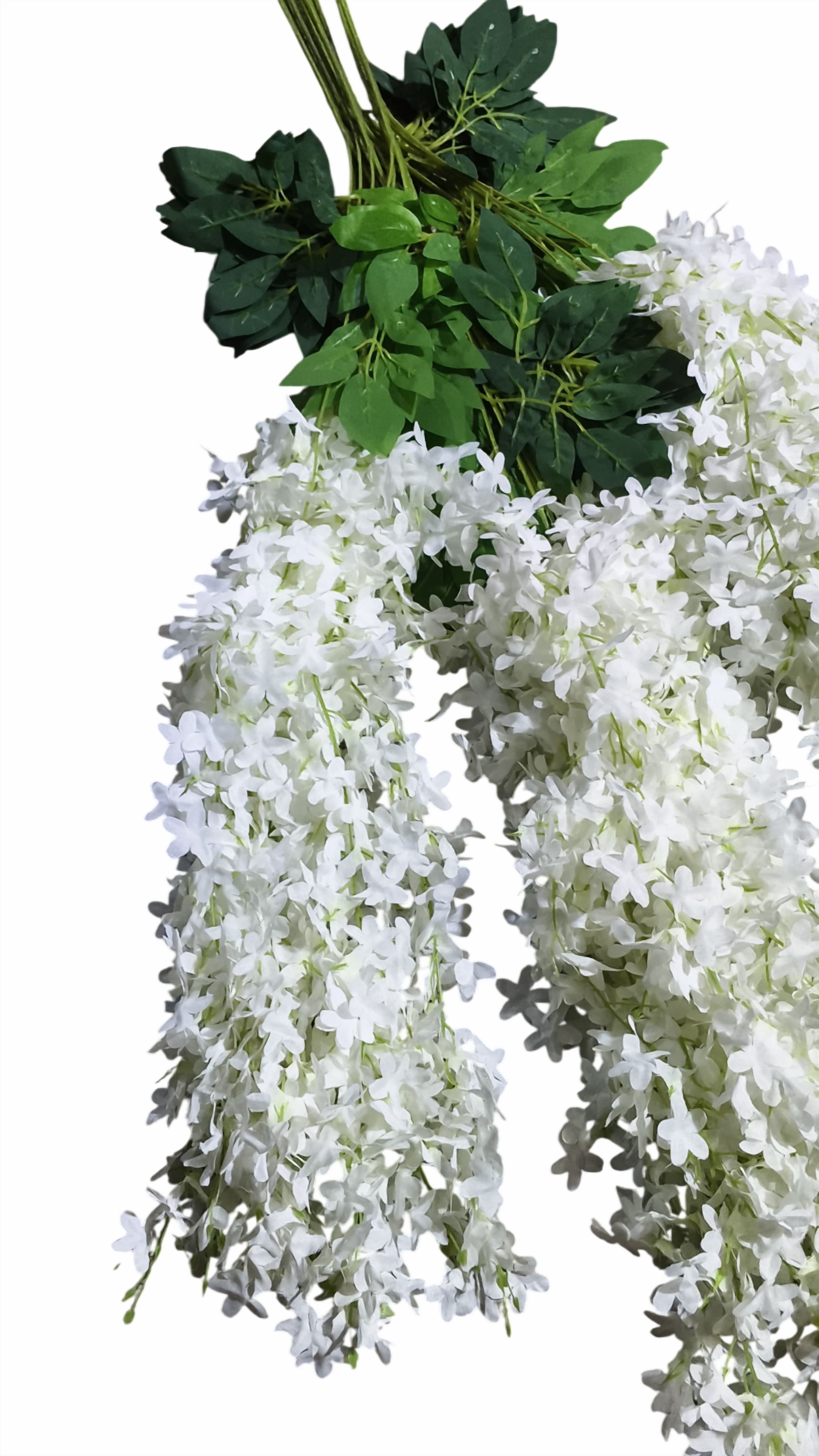 Artificial Wisteria Vine Flower Hanging (Off White)