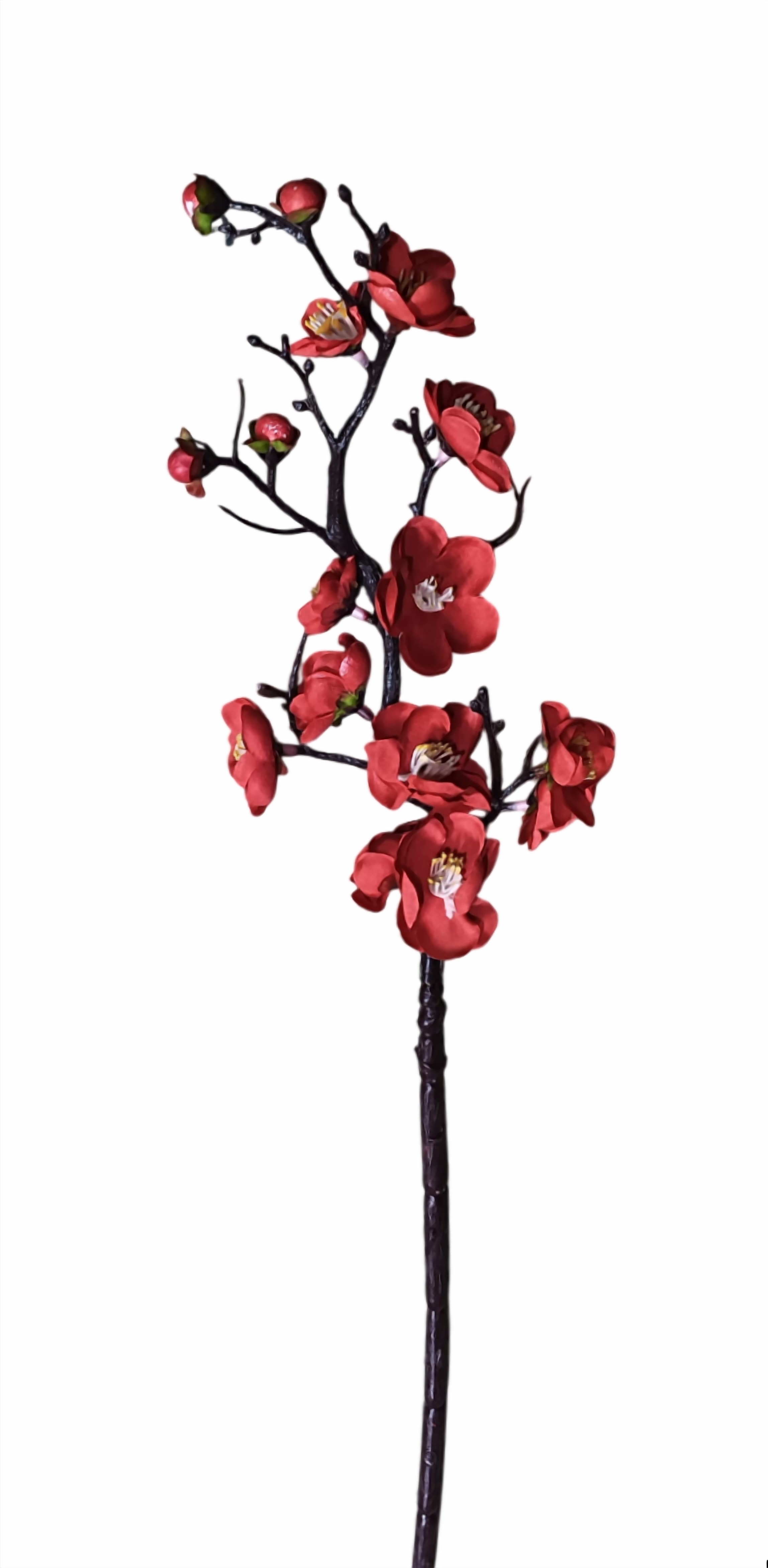 Artificial Cherry Blossom Flower Stick (Red)