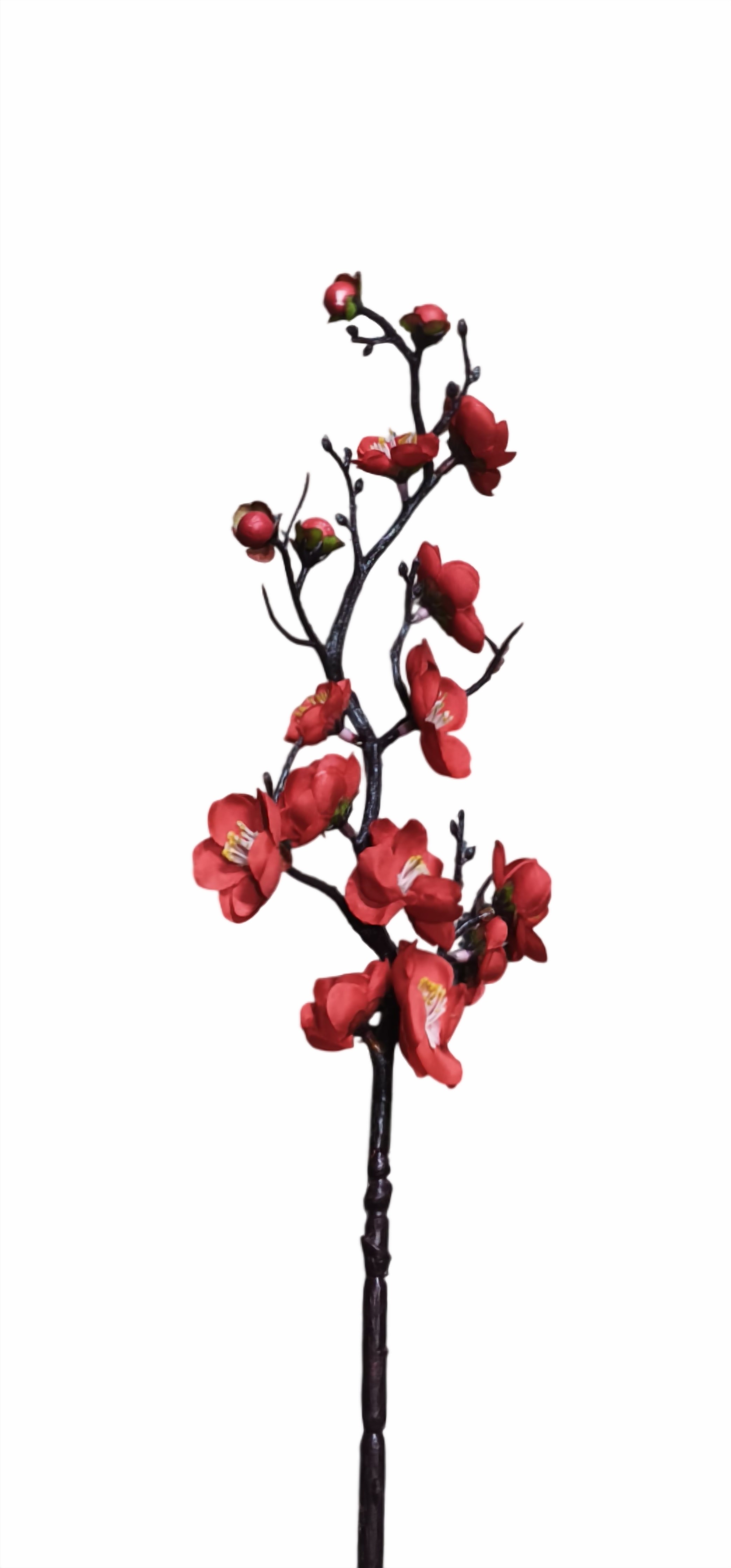 Artificial Cherry Blossom Flower Stick (Red)
