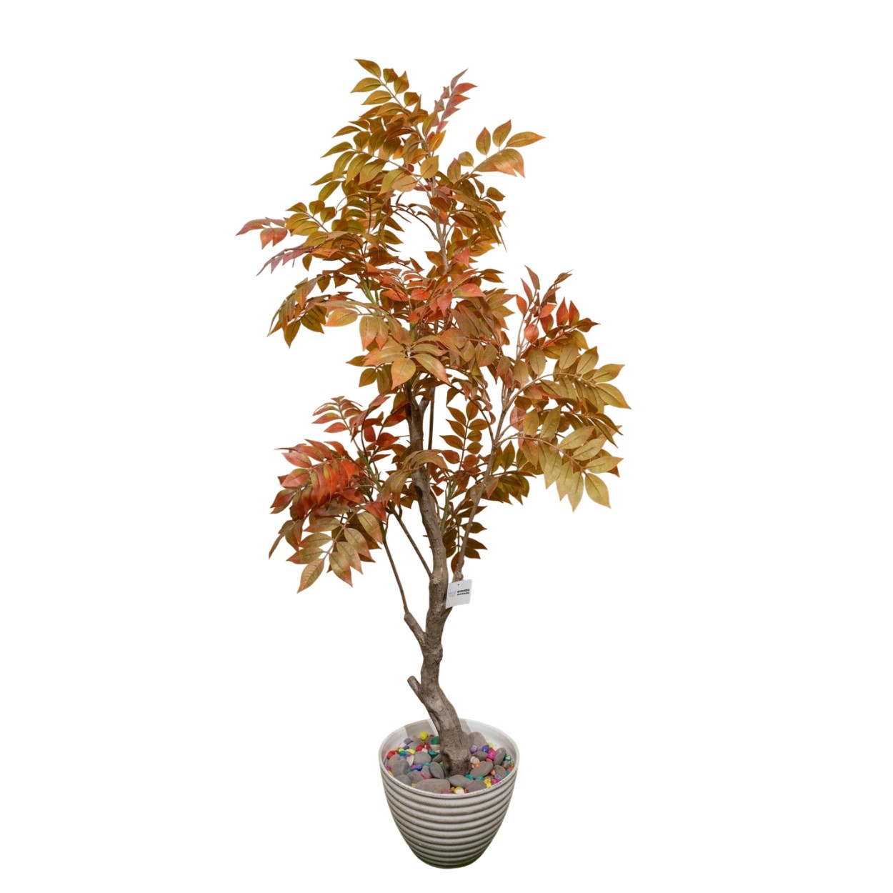 (5 Ft) Artificial Autumn Minimalist Sumac Tree (Orange) (Without Pot)