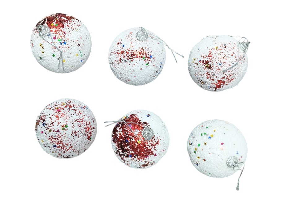 (6 CM) Snow White Ball Hanging Ornaments