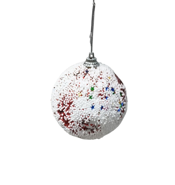 (6 CM) Snow White Ball Hanging Ornaments