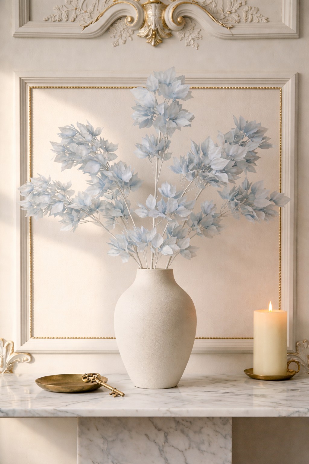 Artificial Blue Flower Branch Stick