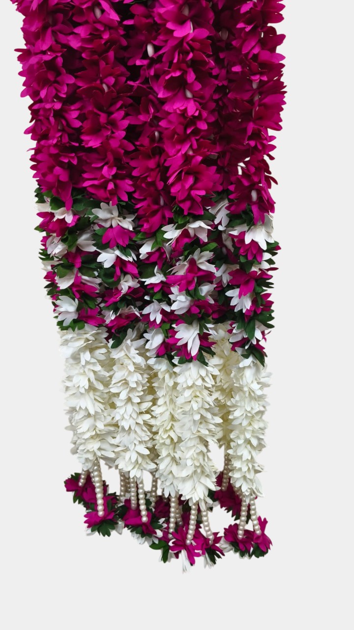 Artificial Dark Pink Flower Garlands (5.5 Feet)
