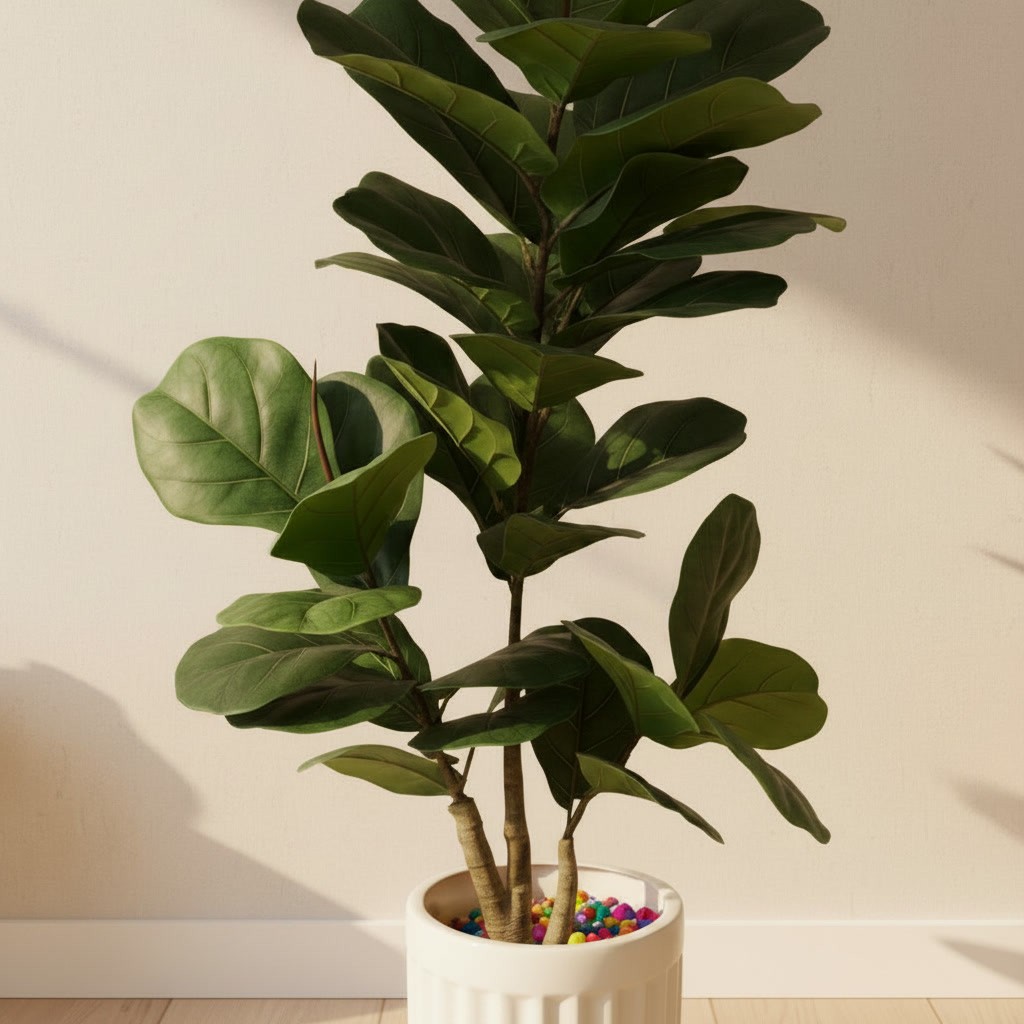 Artificial Fiddle Leaf Fig Tree 4ft (Without Pot)