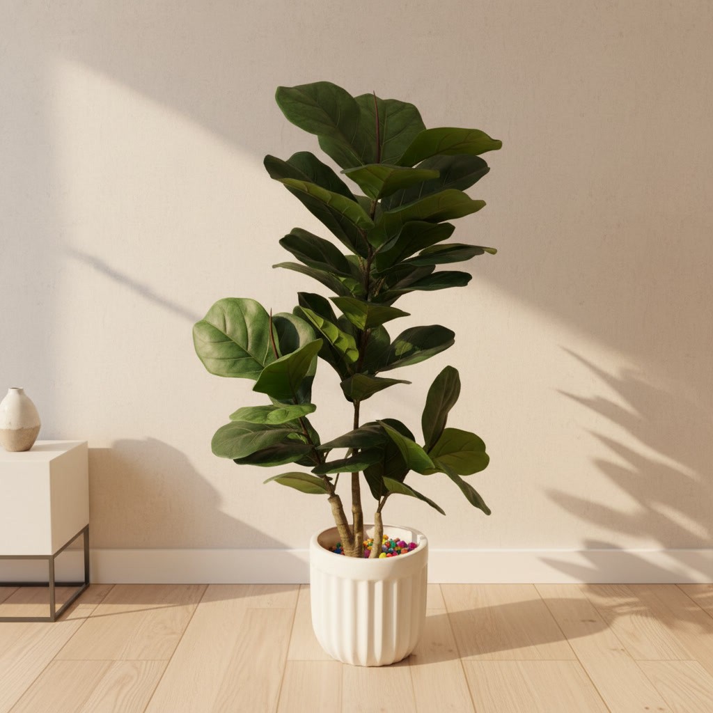 Artificial Fiddle Leaf Fig Tree 4ft (Without Pot)