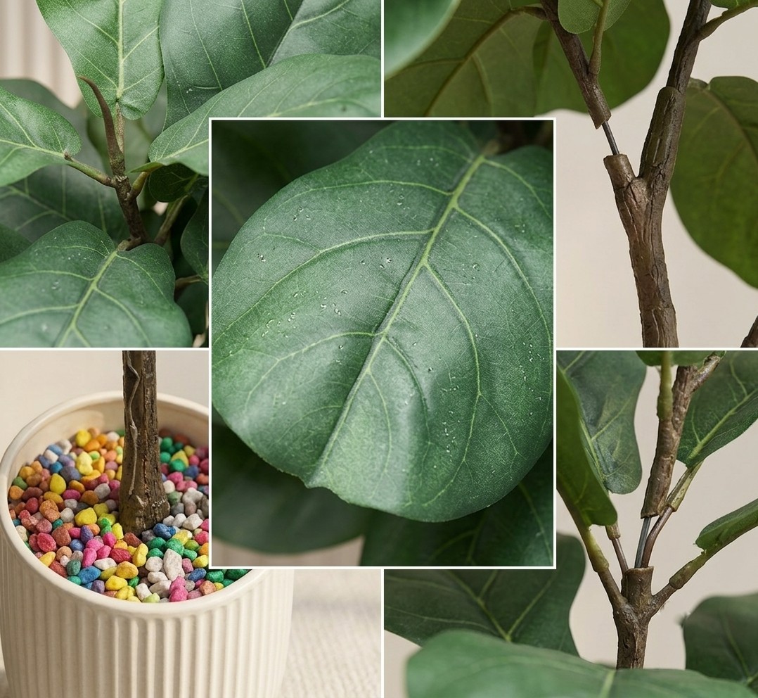 Artificial Fiddle Leaf Fig Tree 5ft (Without Pot)