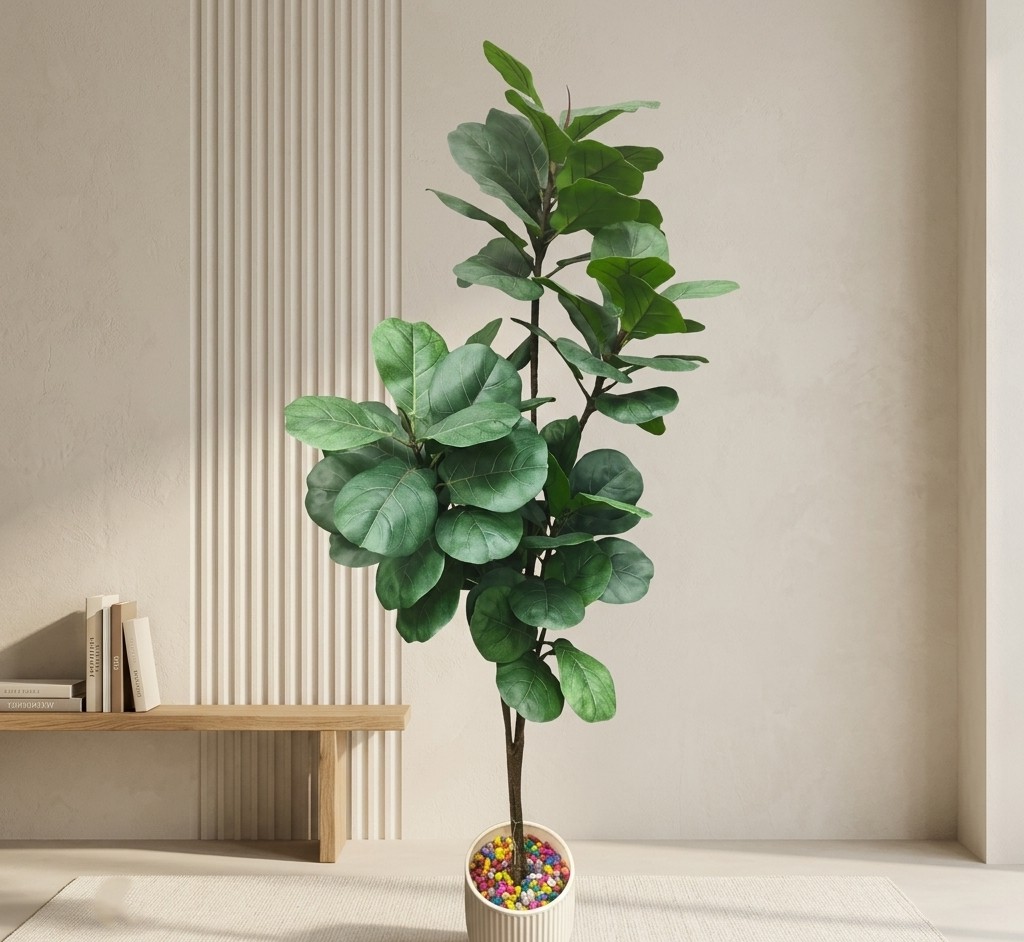 Artificial Fiddle Leaf Fig Tree 5ft (Without Pot)