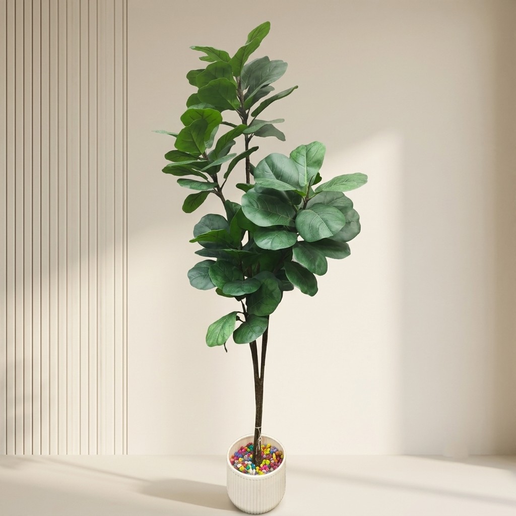 Artificial Fiddle Leaf Fig Tree 5ft (Without Pot)