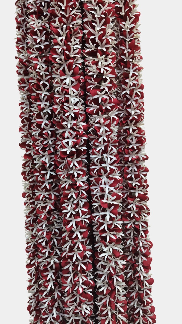 Artificial Flower Maroon Garland Toran Wall Hangings (5.5 Feet, 10 Pcs)