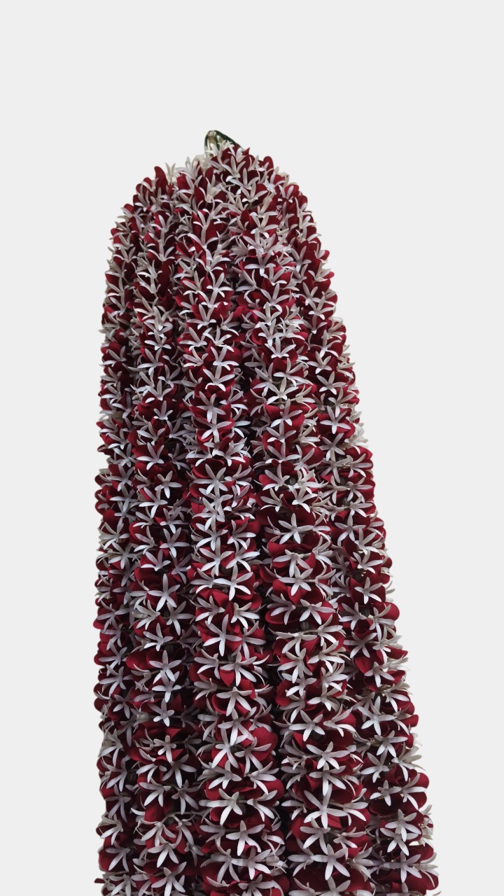 Artificial Flower Maroon Garland Toran Wall Hangings (5.5 Feet, 10 Pcs)