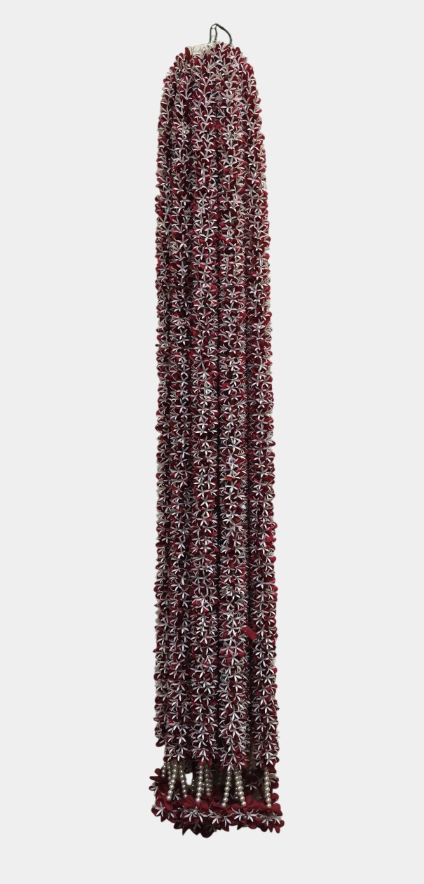 Artificial Flower Maroon Garland Toran Wall Hangings (5.5 Feet, 10 Pcs)