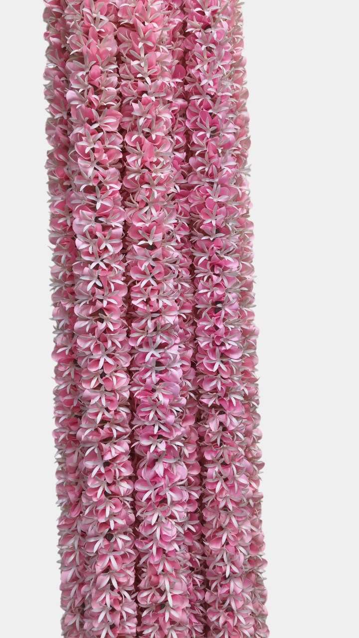 Artificial Flower Pink Garland Toran Wall Hangings (5.5 Feet, 10 Pcs)