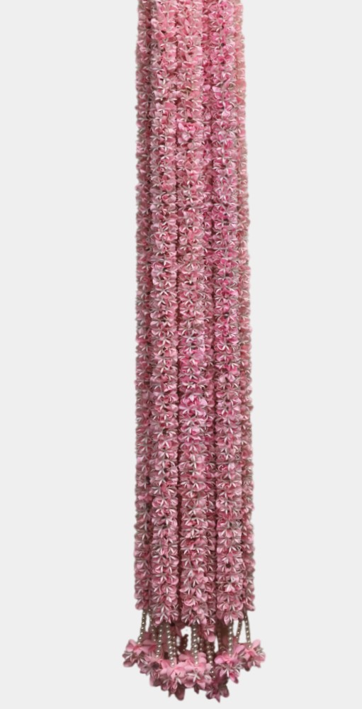 Artificial Flower Pink Garland Toran Wall Hangings (5.5 Feet, 10 Pcs)