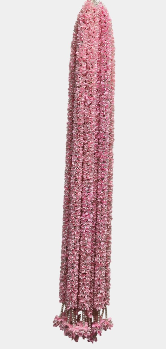Artificial Flower Pink Garland Toran Wall Hangings (5.5 Feet, 10 Pcs)