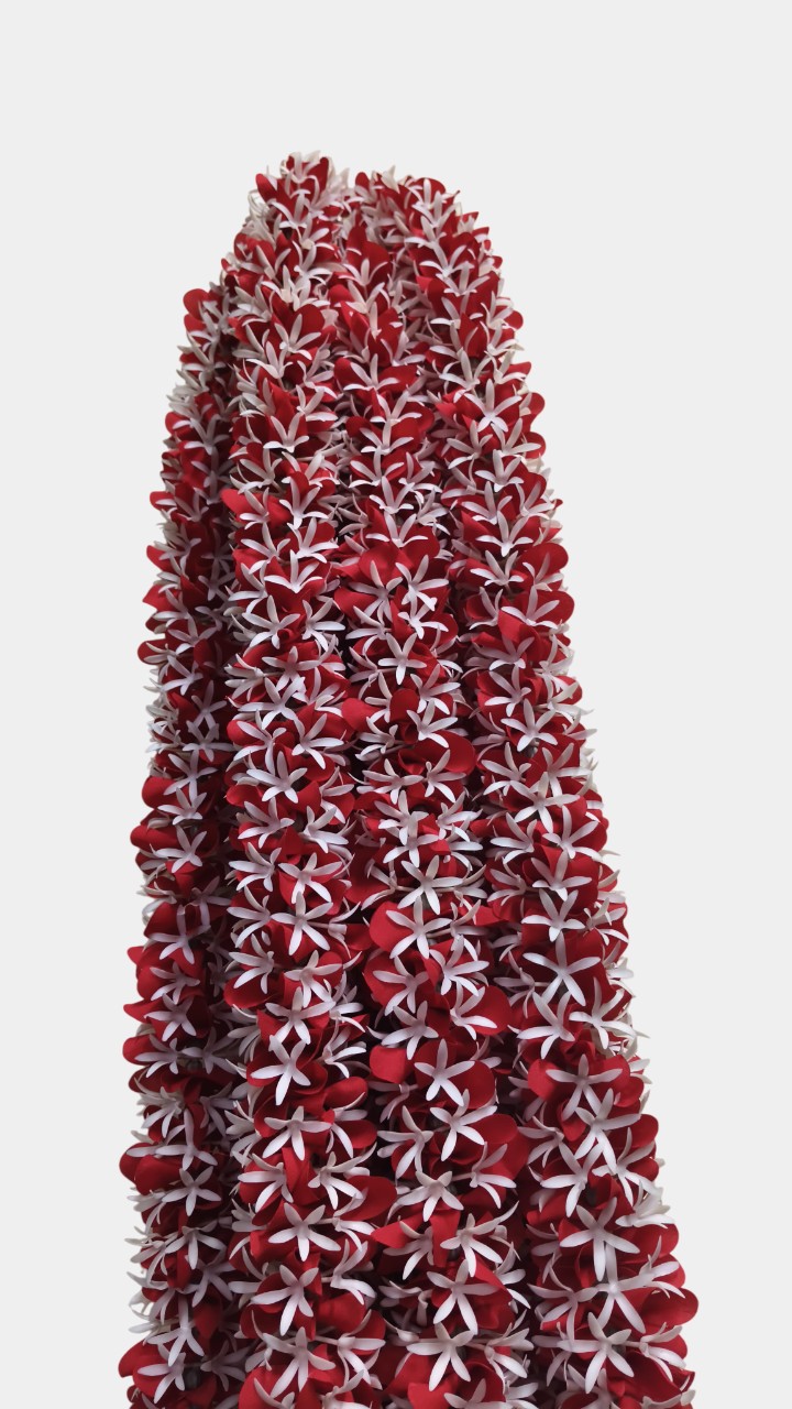 Artificial Flower Red Garland Toran Wall Hangings (5.5 Feet, 10 Pcs)