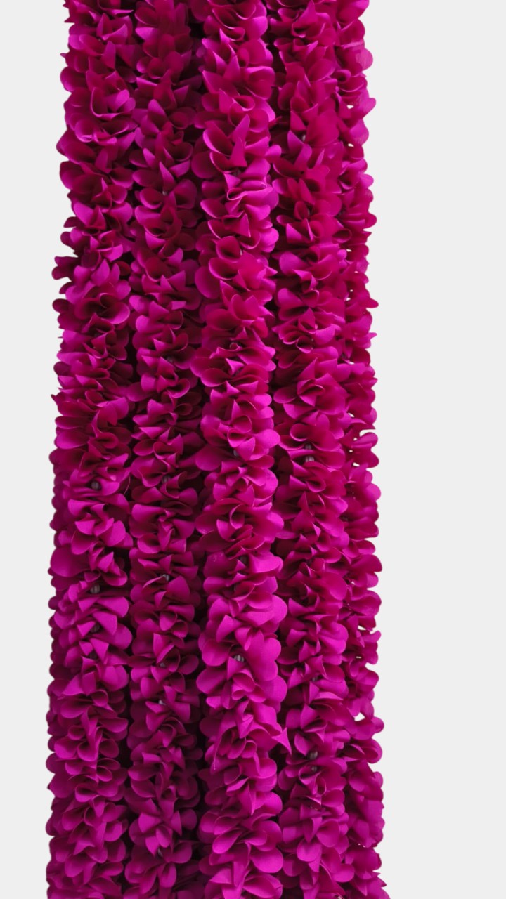 Artificial Flowers Dark Pink Garland Walls Hanging (5.5 Feet 10 Pcs)