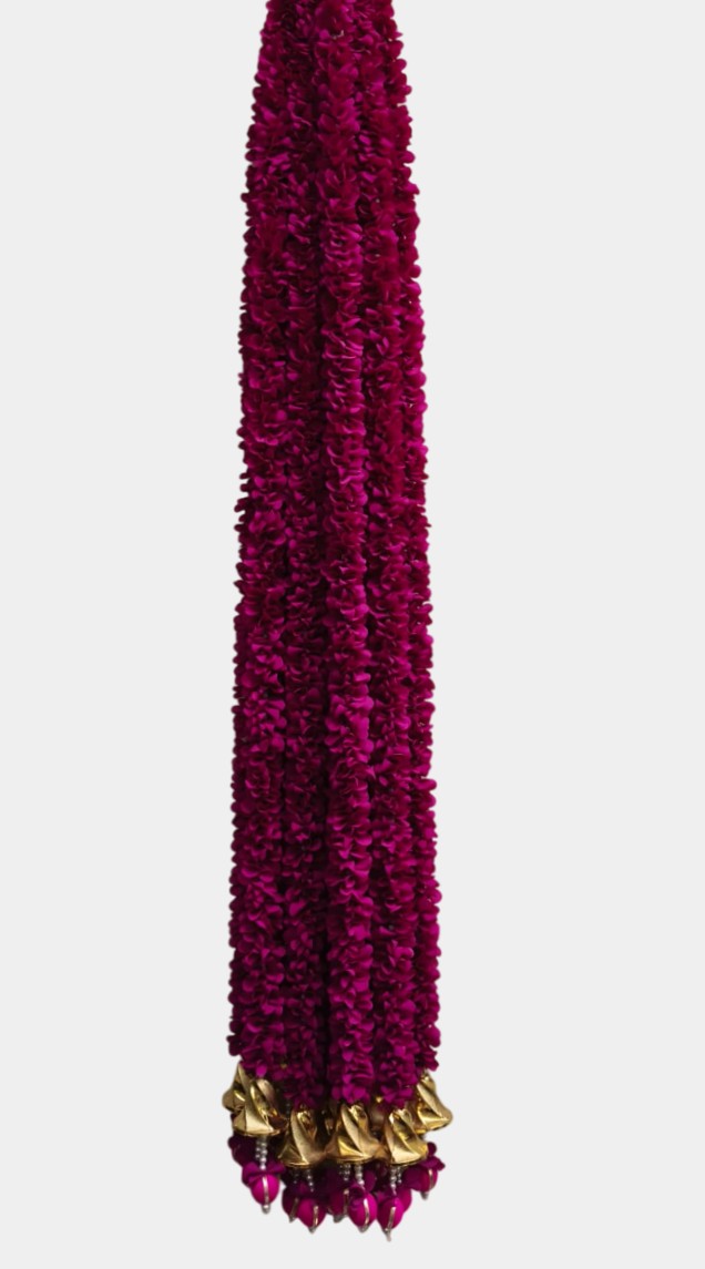 Artificial Flowers Dark Pink Garland Walls Hanging (5.5 Feet 10 Pcs)