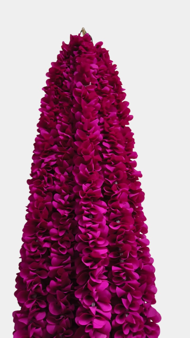 Artificial Flowers Dark Pink Garland Walls Hanging (5.5 Feet 10 Pcs)