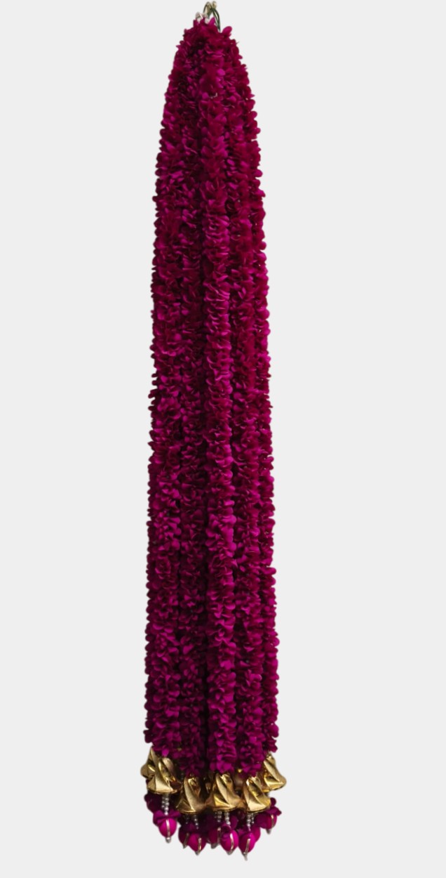 Artificial Flowers Dark Pink Garland Walls Hanging (5.5 Feet 10 Pcs)