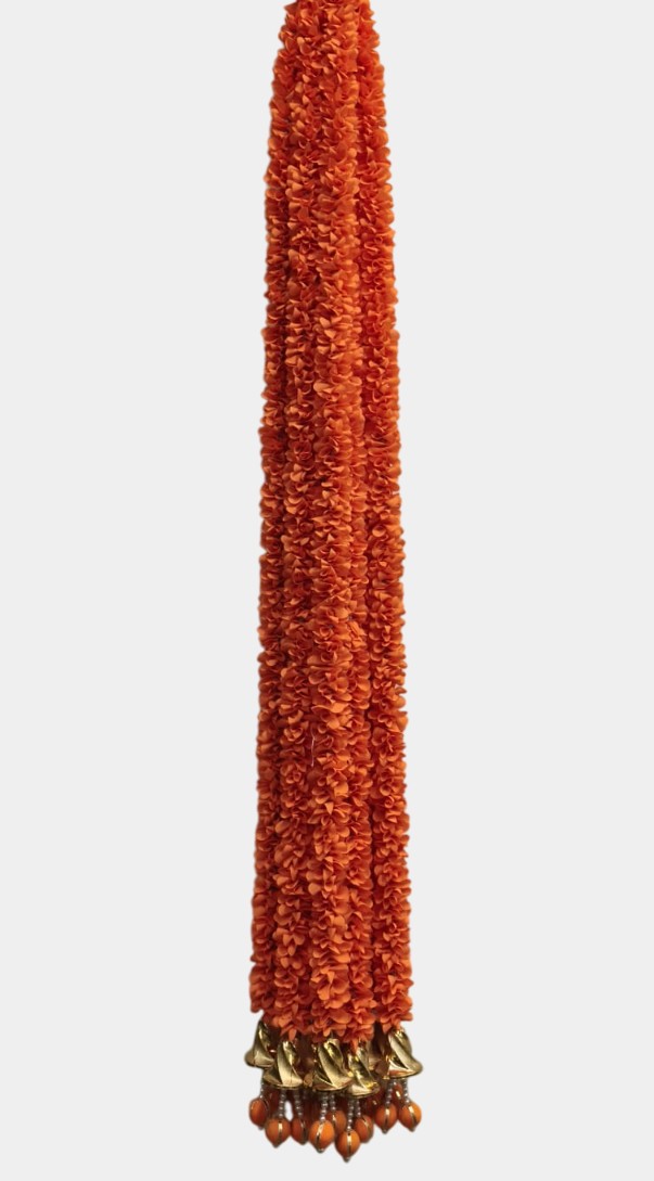 Artificial Flowers Orange Garland Walls Hanging (5.5 Feet 10 Pcs)