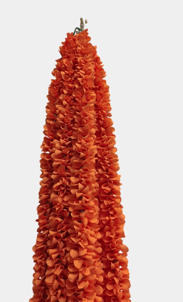 Artificial Flowers Orange Garland Walls Hanging (5.5 Feet 10 Pcs)
