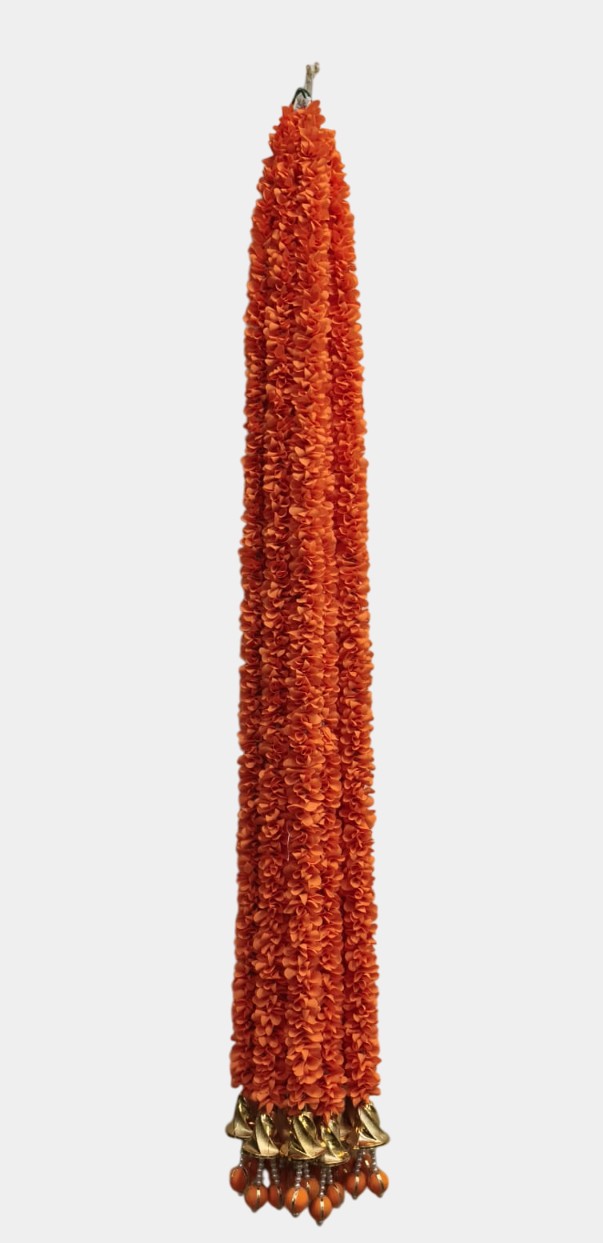 Artificial Flowers Orange Garland Walls Hanging (5.5 Feet 10 Pcs)