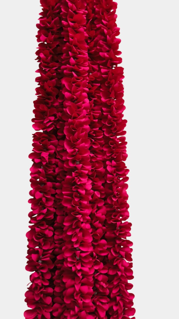 Artificial Flowers Red Garland Walls Hanging (5.5 Feet 10 Pcs)