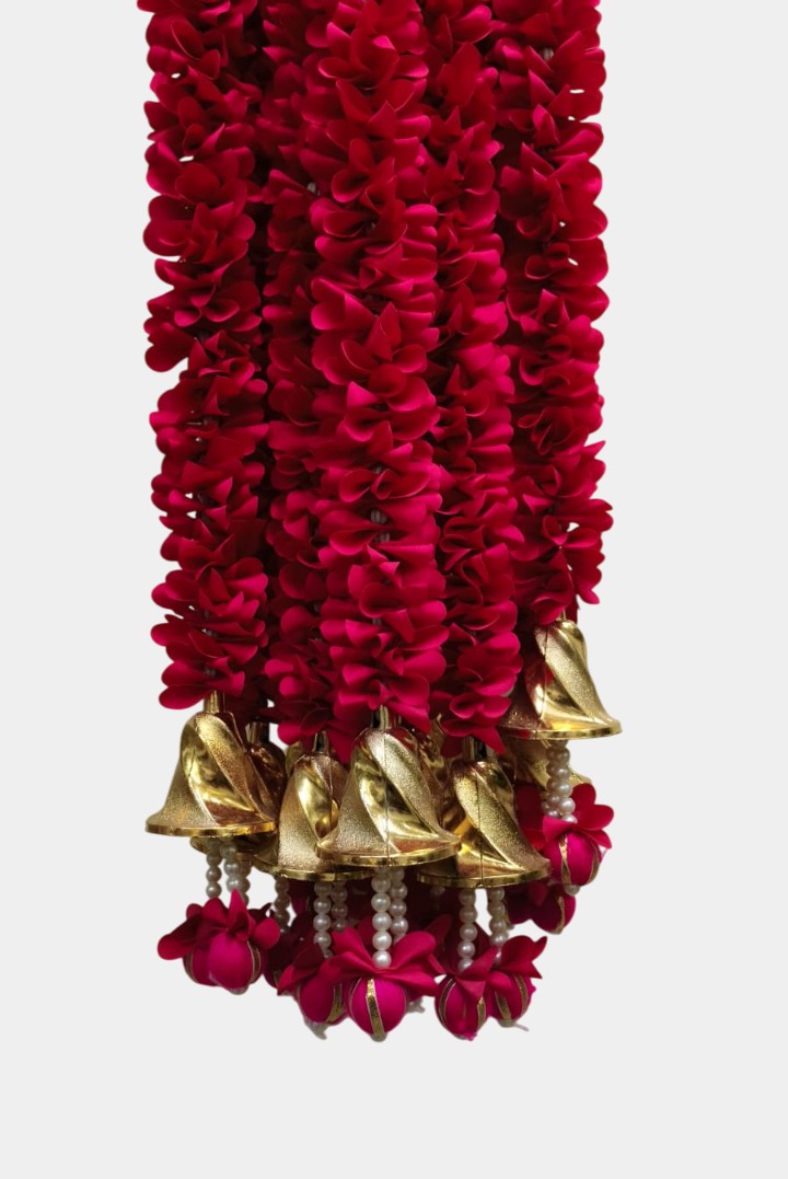 Artificial Flowers Red Garland Walls Hanging (5.5 Feet 10 Pcs)