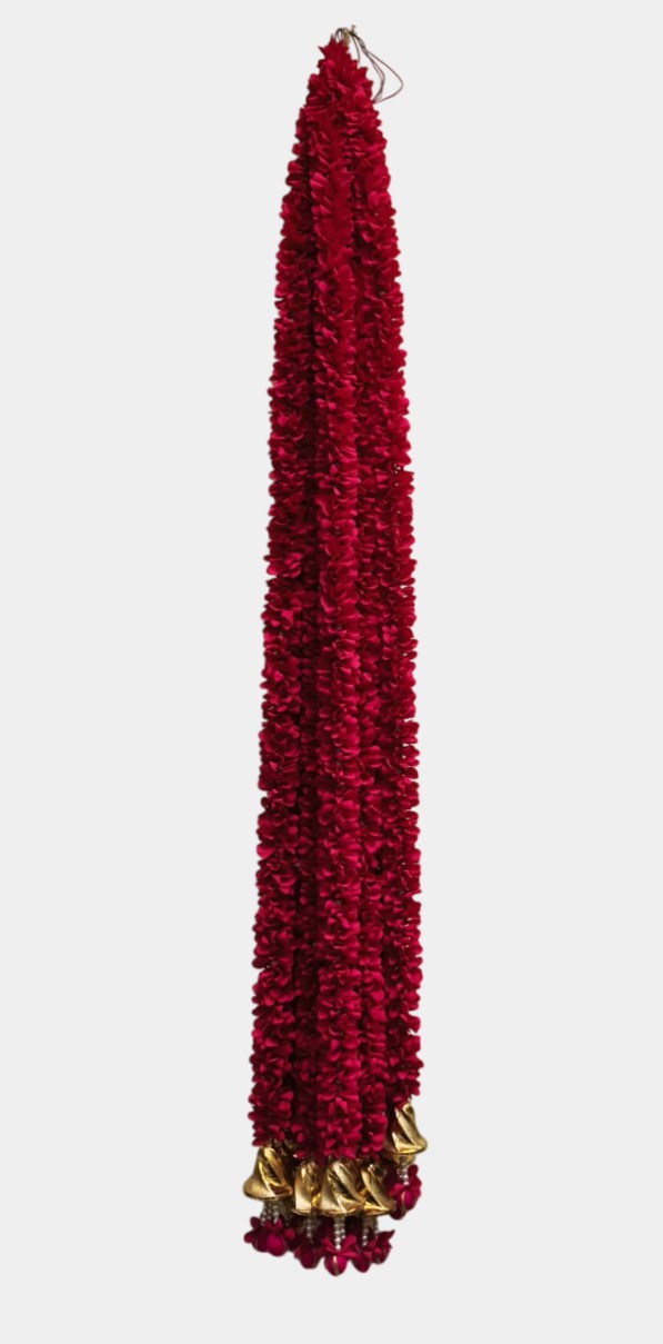 Artificial Flowers Red Garland Walls Hanging (5.5 Feet 10 Pcs)